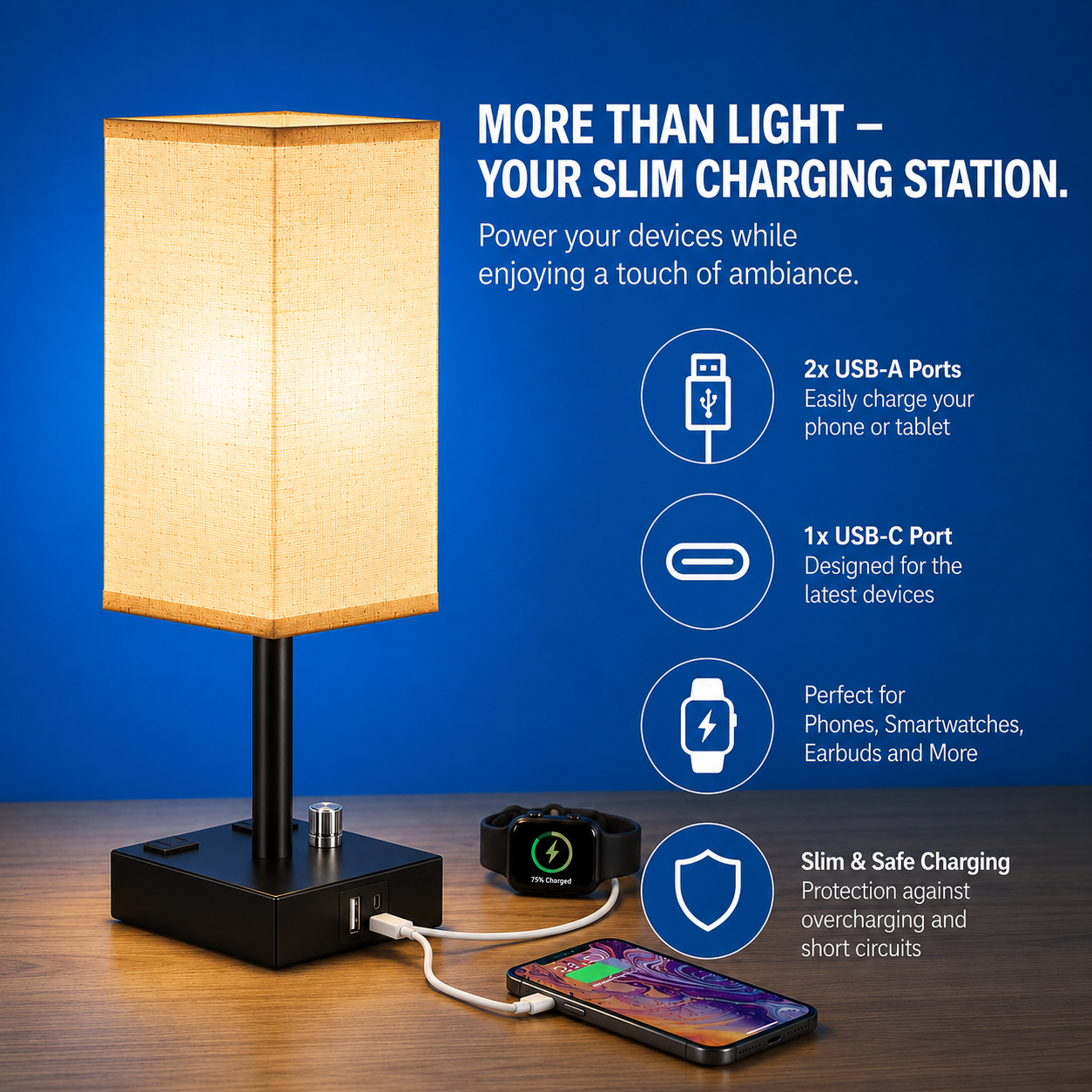 Beamy® AuraCharge Table Lamp