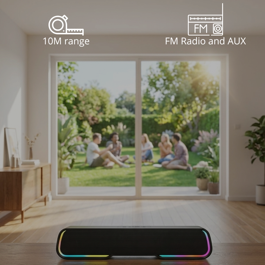 RGB bluetooth soundbar